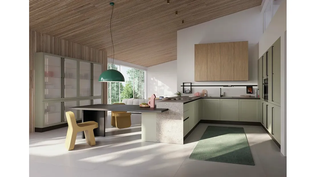 Cucina Moderna con penisola Elite 03 di Ar-Tre