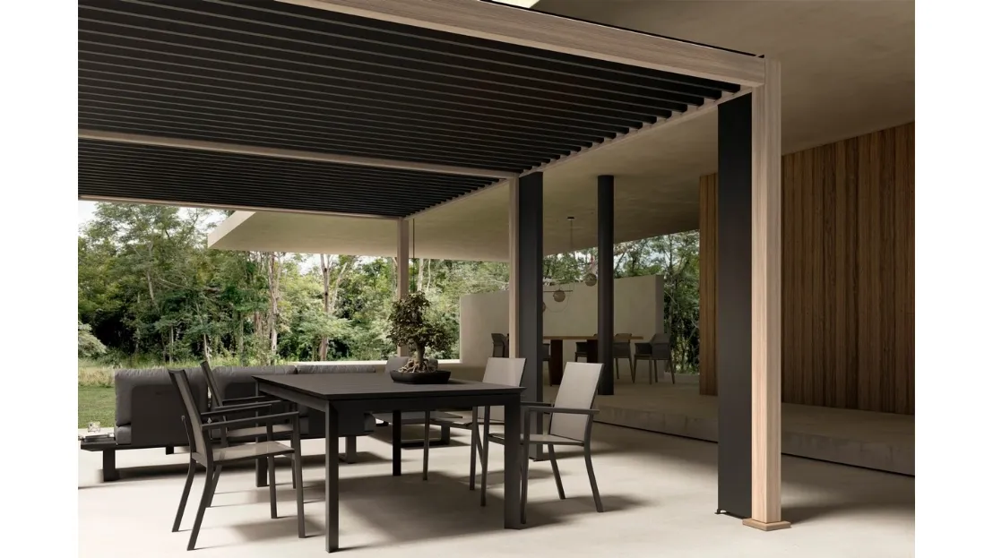 Pergola Ocean Natural Antracite di Bizzotto